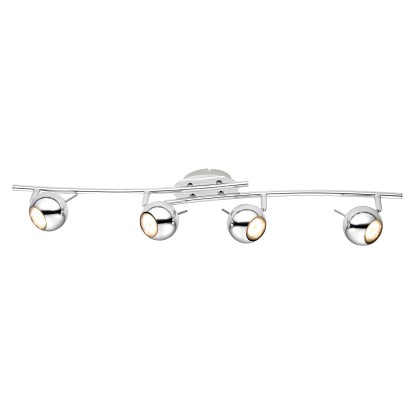 4 bodové LED svietidlo Scordia chrómové, vr. žiaroviek GU10