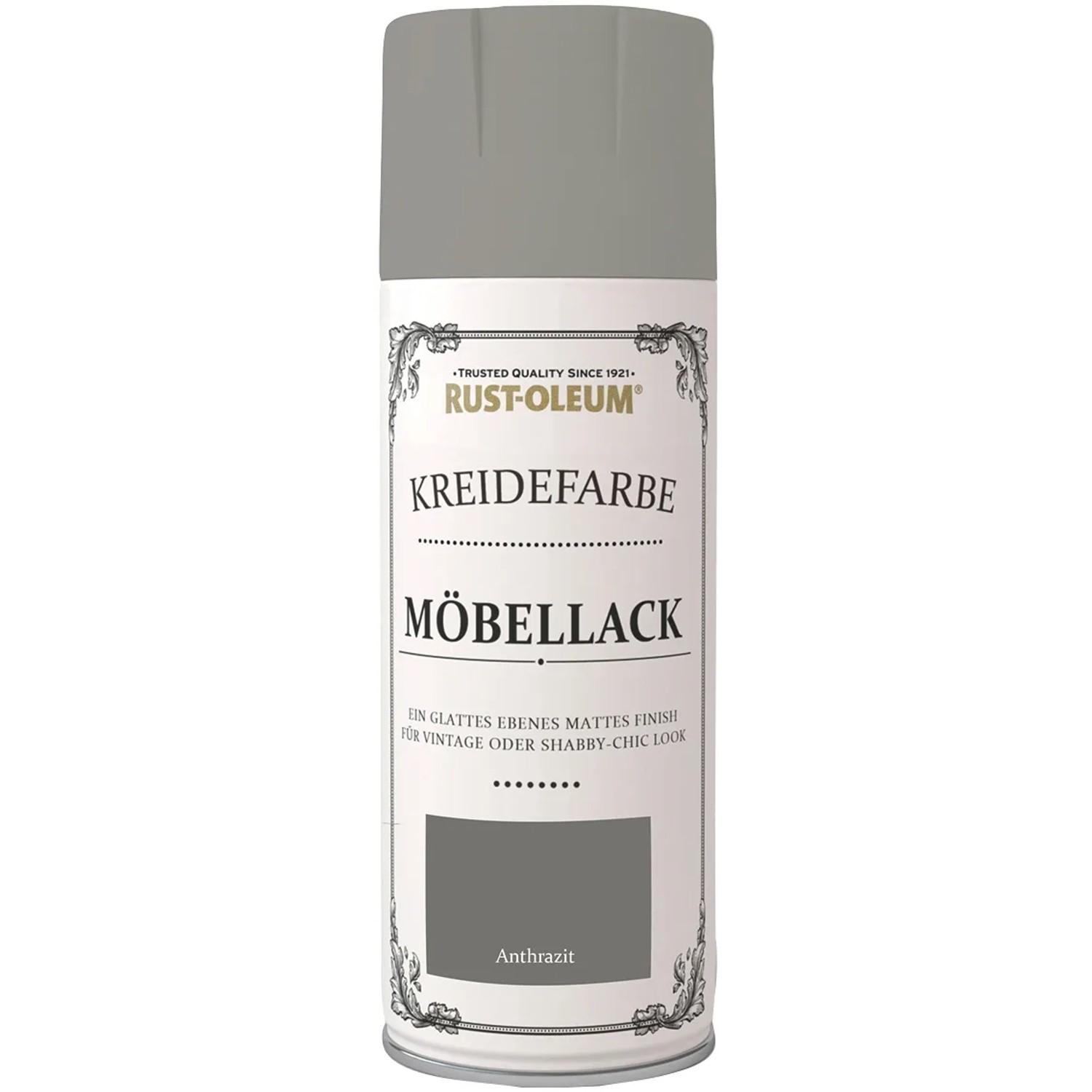 E-shop Rust-Oleum Kriedová farba na nábytok, antracitová matná, 400 ml