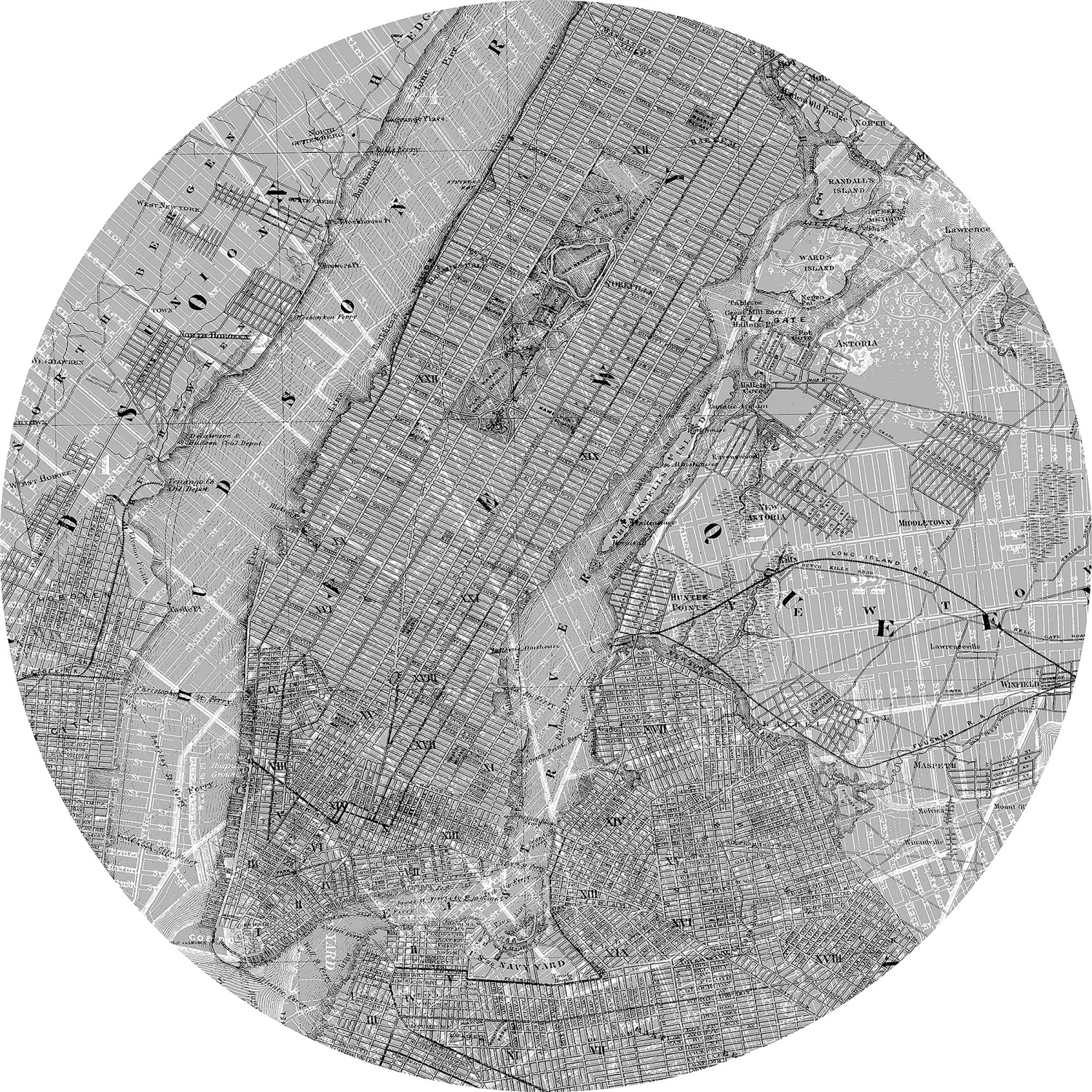 E-shop Komar Samolepiaca vliesová fototapeta Dot Map pr. 125 cm