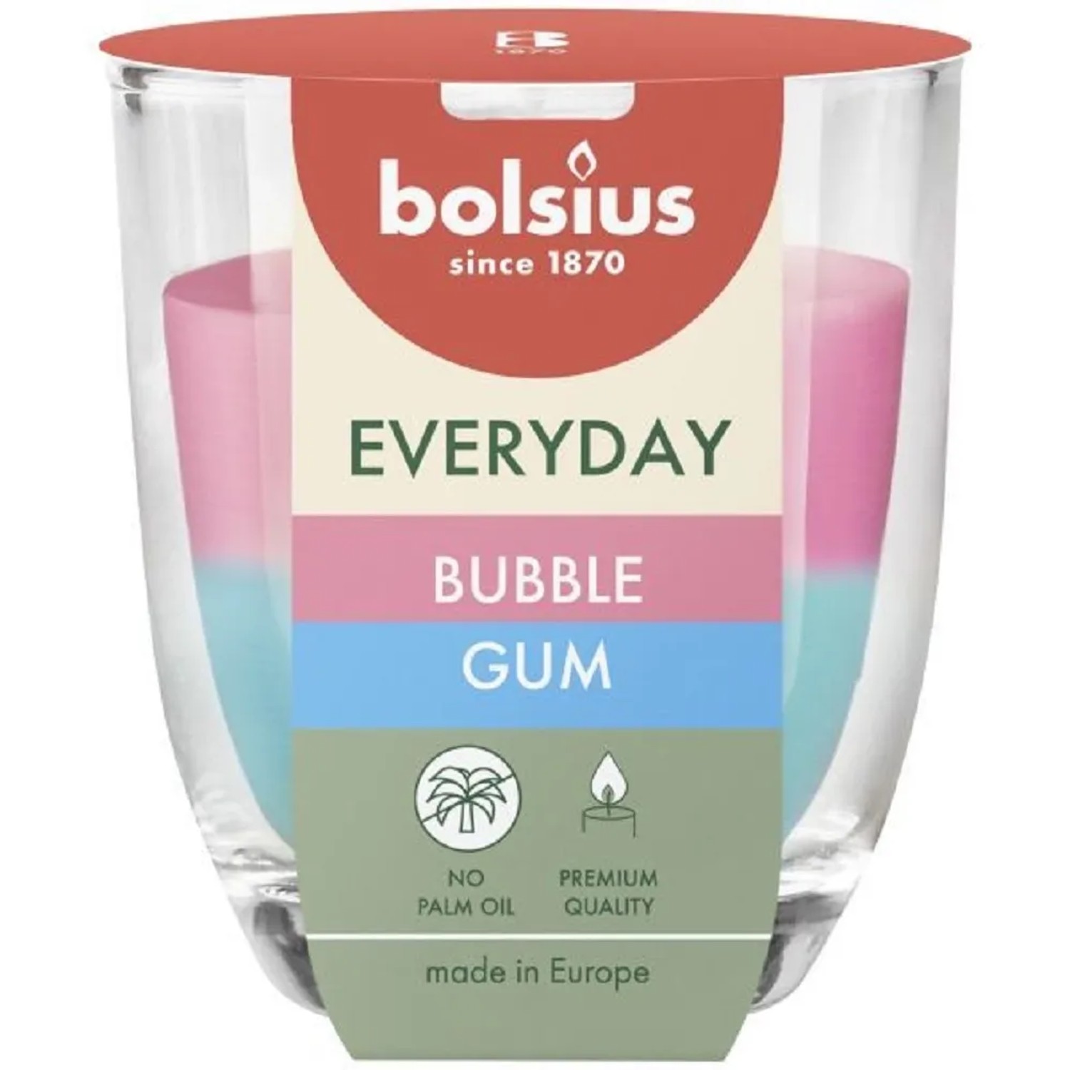 E-shop Bolsius Everyday Vonná sviečka v skle Bubble gum, 300 g