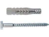 Fischer Univerzálna hmoždinka UX 10 x 60 S K NV so skrutkami, 4 ks Fischer Univerzálna hmoždinka UX 10 x 60 S K NV so skrutkami, 4 ks