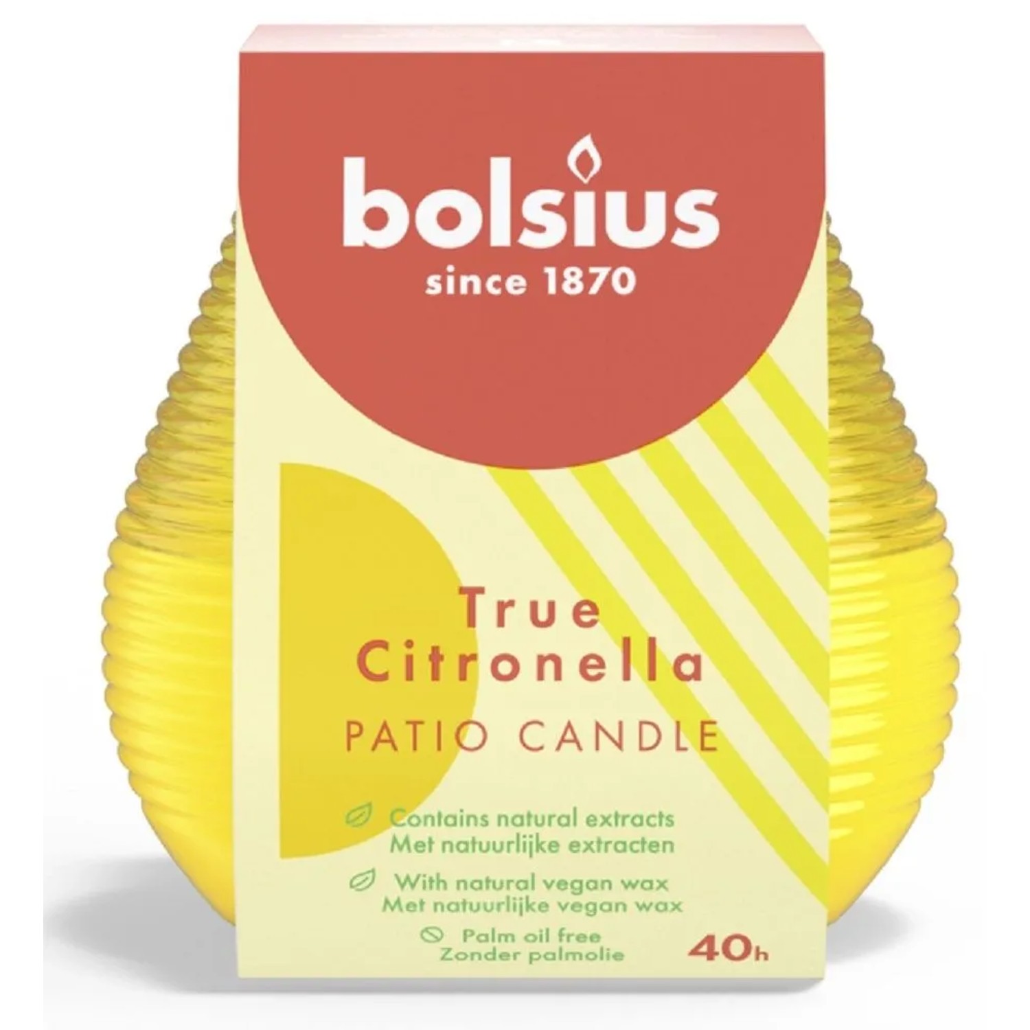 E-shop Bolsius Sviečka True Citronella pr. 9,1 x 9,4 cm