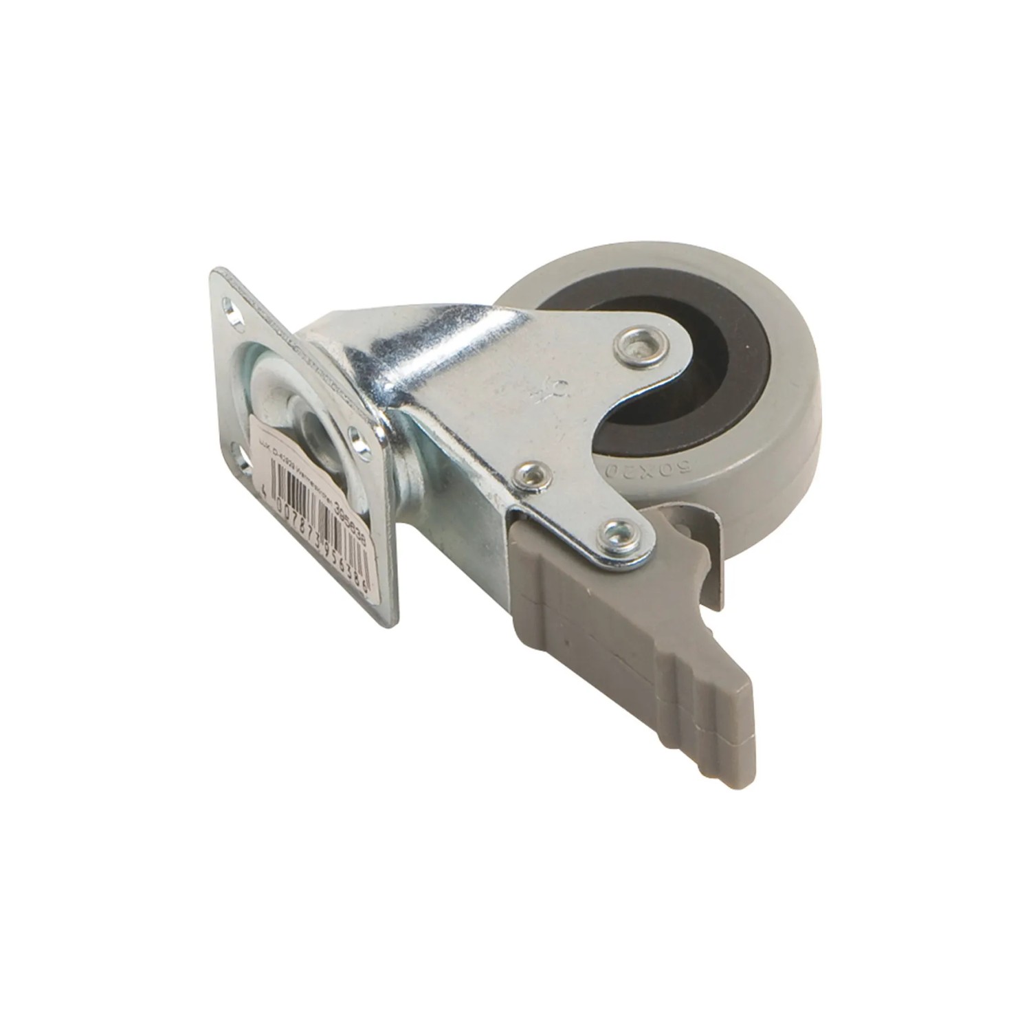E-shop OBI Otočné koliesko s doštičkou, brzdou a klzným ložiskom, pr. 50 mm, 35 kg