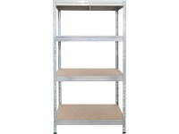 AR Shelving Kovový regál RIVET pozinkovaný, 4 police, 300 kg, 180 x 90 x 45 cm