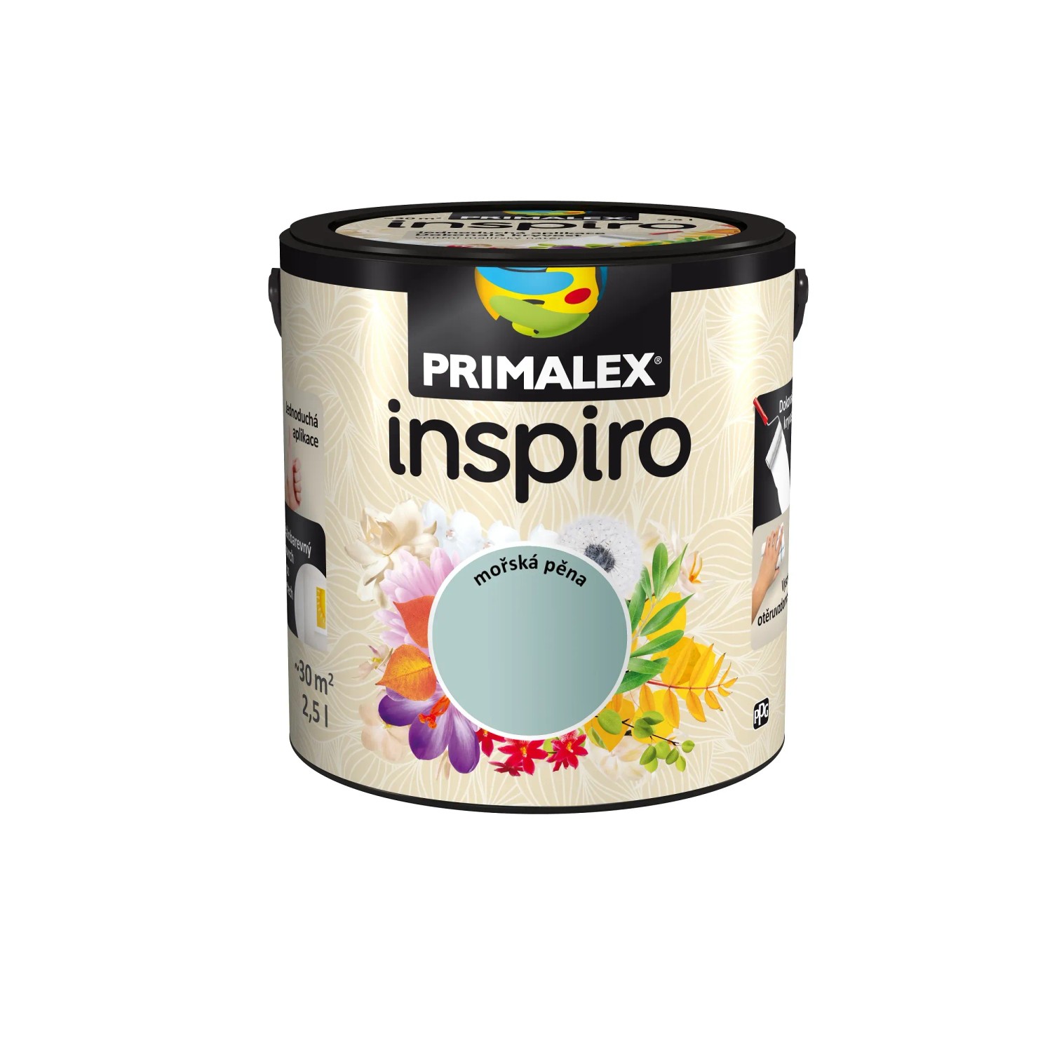 E-shop PRIMALEX Farebný vnútorný maliarsky náter Inspiro morská pena 2,5 l