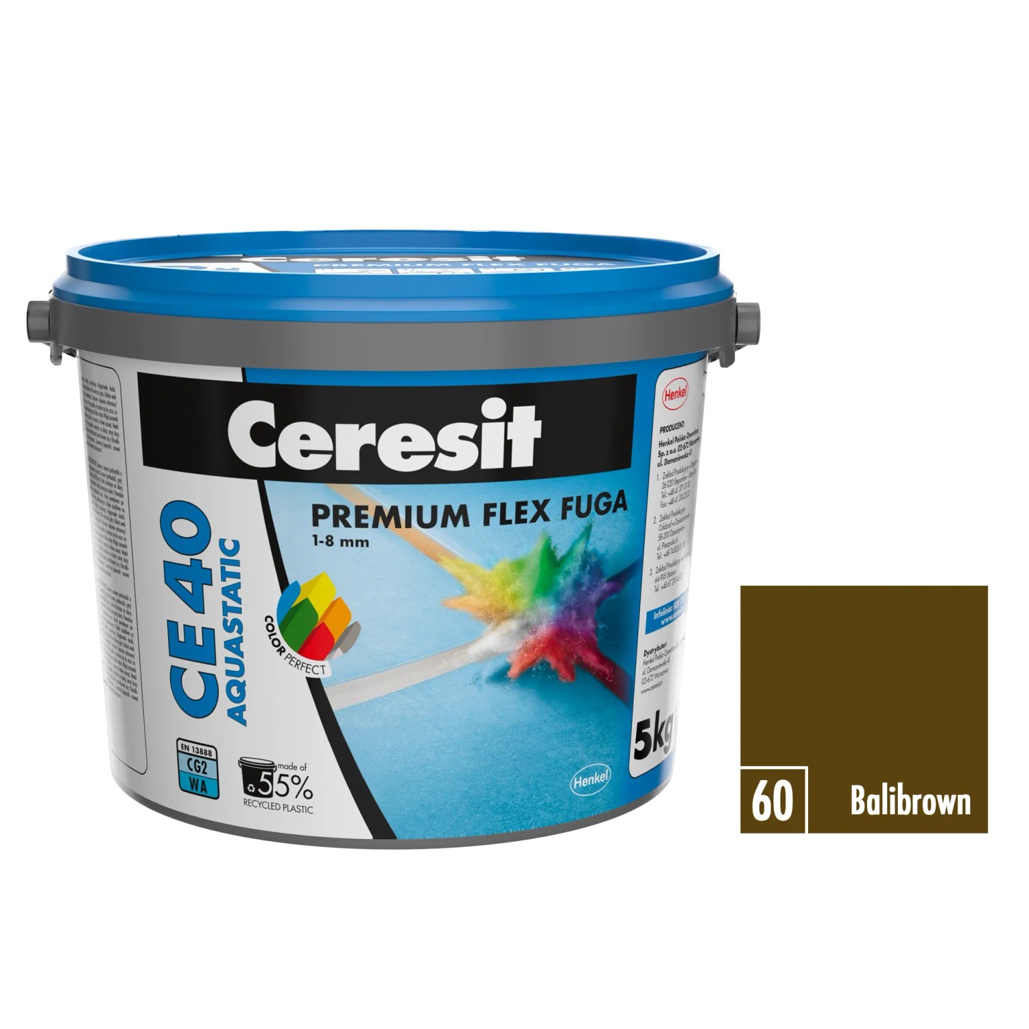 E-shop Ceresit Flexibilná škárovacia hmota CE 40 Aquastatic Balibrown 60, 5 kg