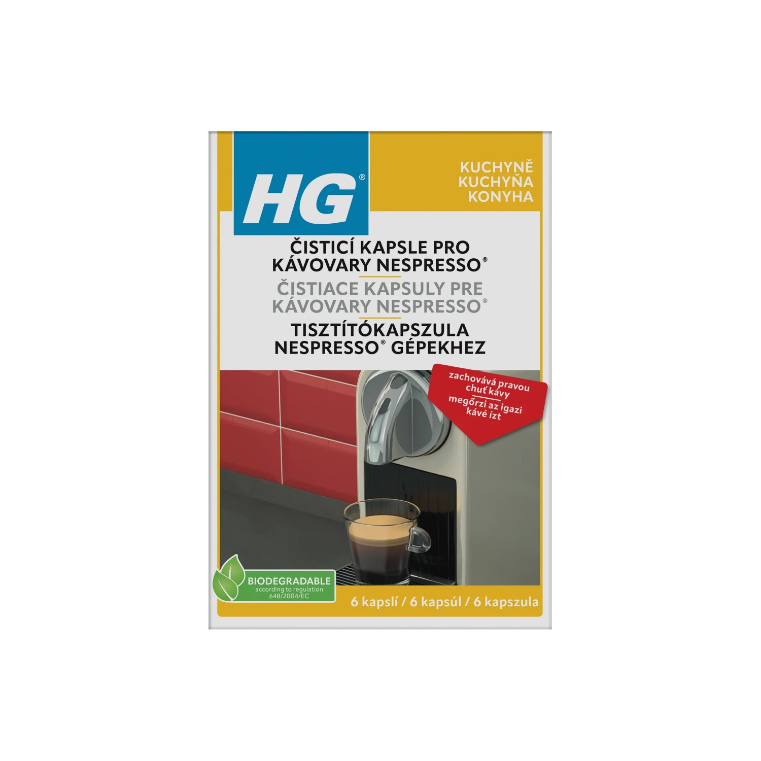E-shop HG Čistiace kapsle pre kávovary Nespresso 6 ks