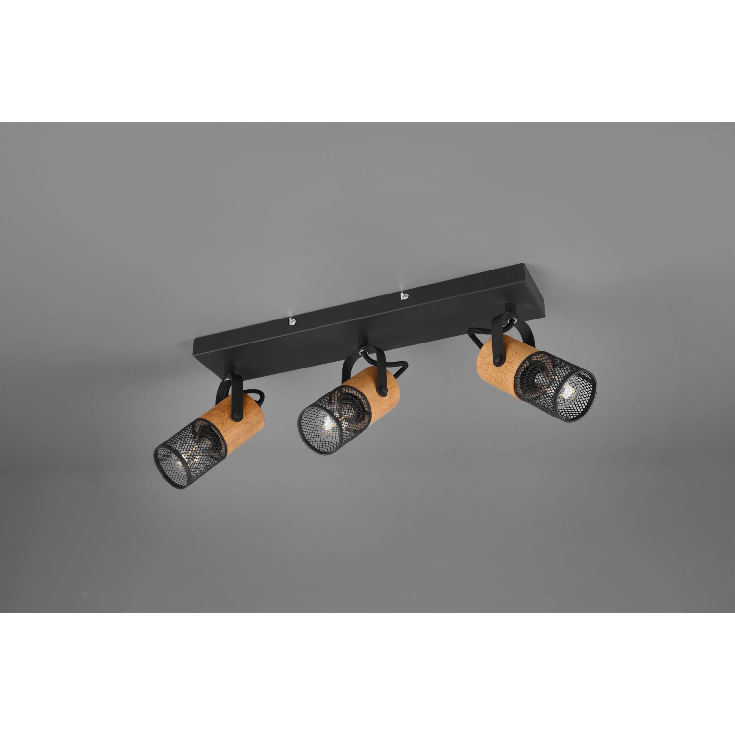 E-shop TRIO Bodové svietidlo TOSH čierne matné 3 x E14 max. 40 W, 44 x 19 x 9 cm