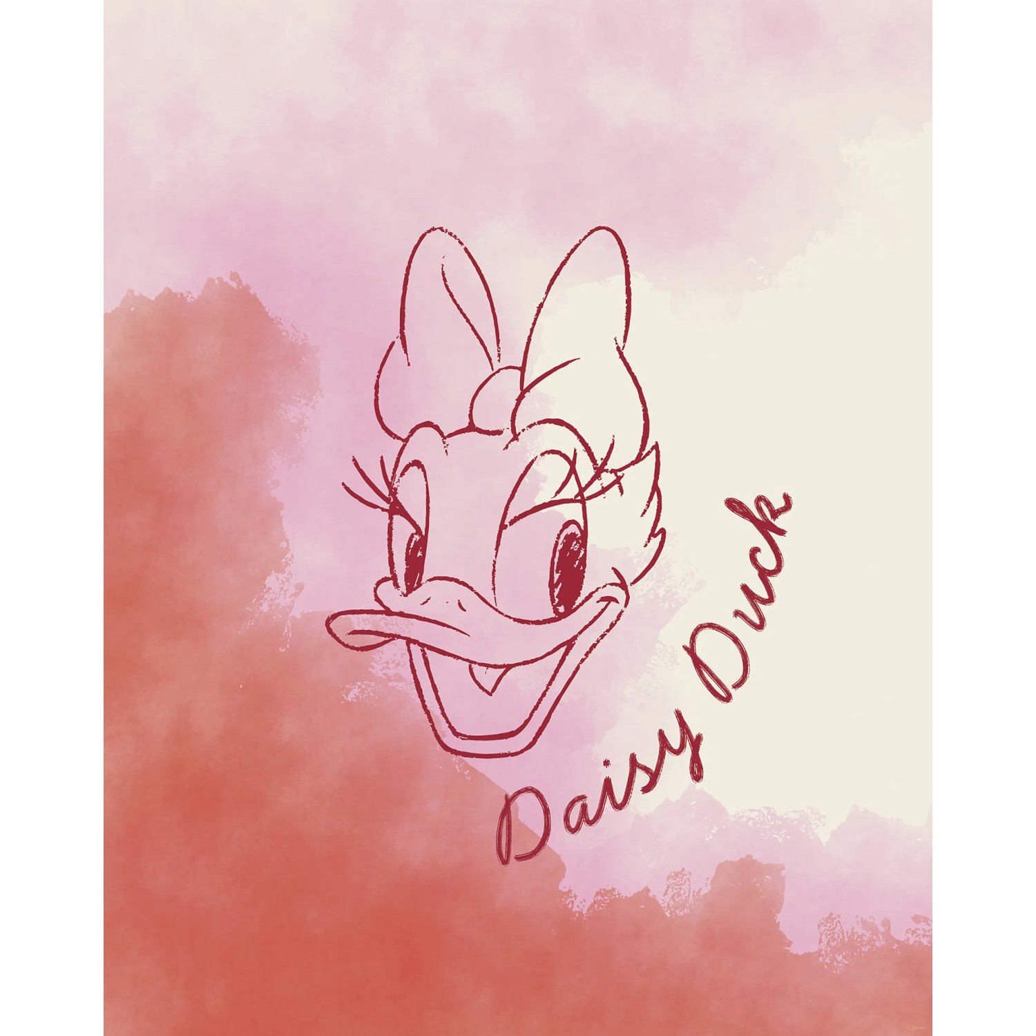 E-shop Komar Plagát Disney Daisy Duck Watercolours 40 cm x 50 cm