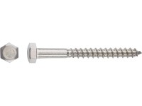 Skrutka do dreva so šesťhrannou hlavou SW10 oceľ A2 6 x 60 mm, 50 ks