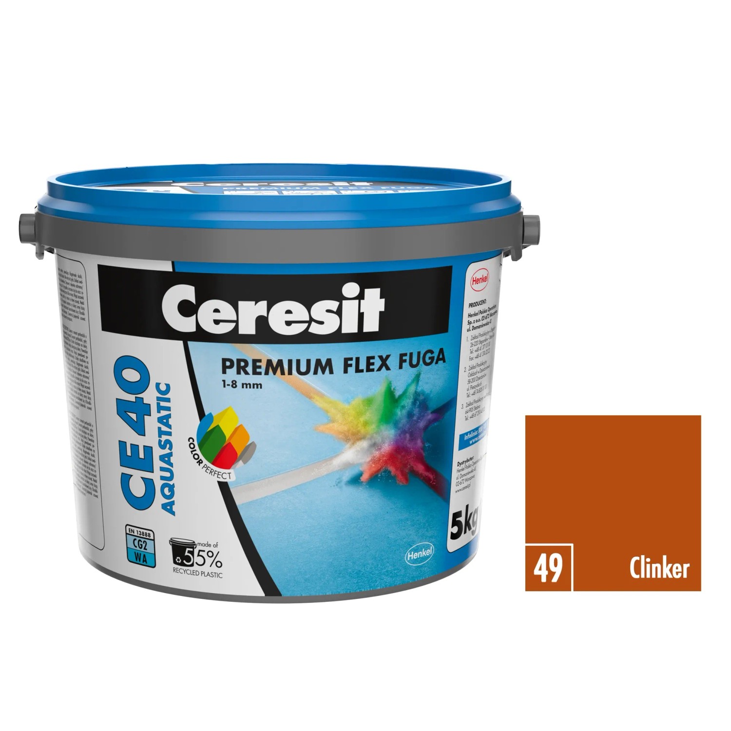 E-shop Ceresit Flexibilná škárovacia hmota CE 40 Aquastatic Clinker, 5 kg