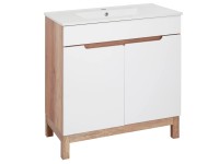 A-Interiéry Skrinka Dorian 80-2D s keramickým umývadlom, 85,3 x 81,5 x 47 cm