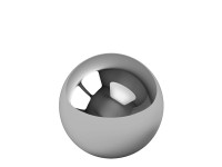 Mica Decorations Dekoračná nerezová lesklá gulička, strieborná, pr. 8 cm