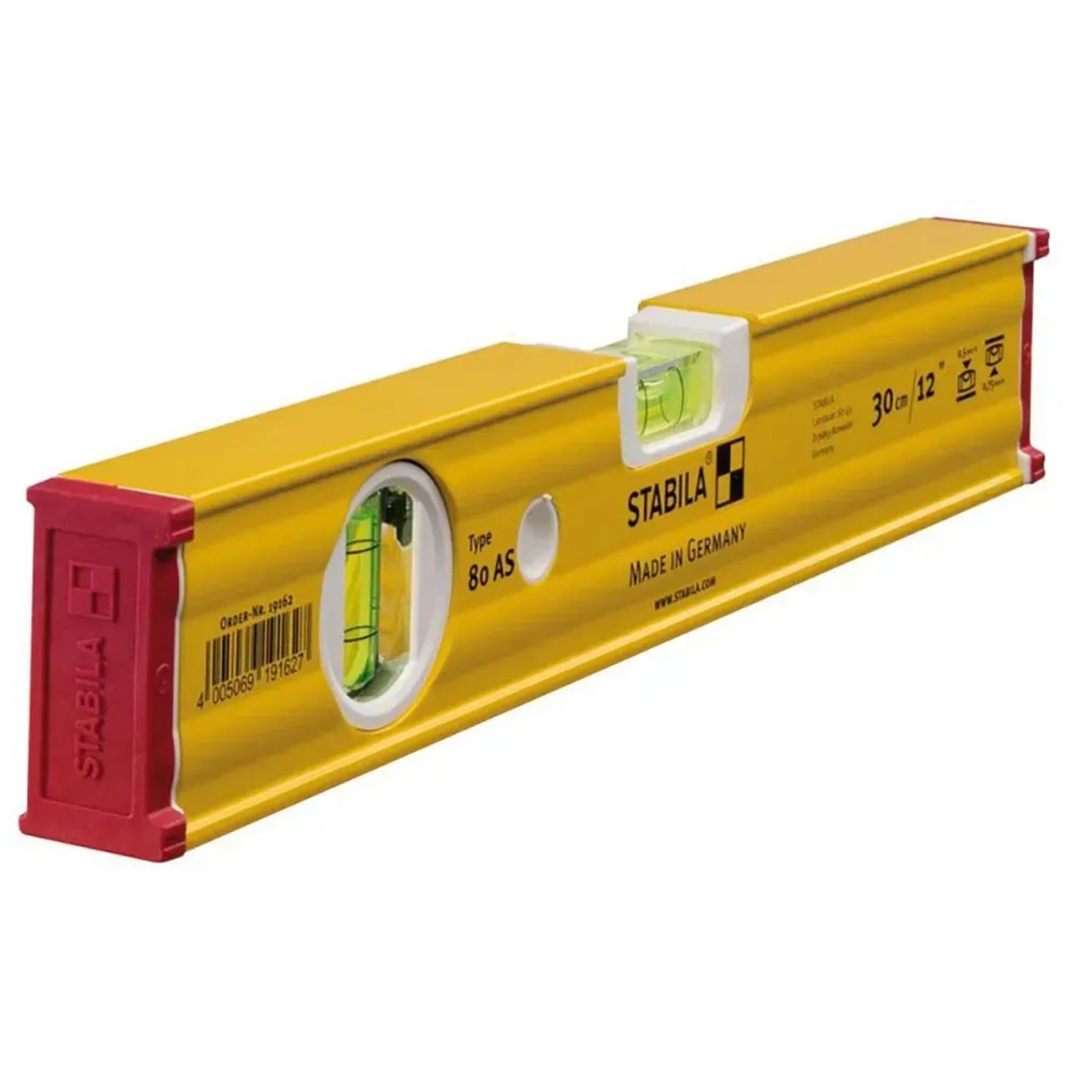 E-shop STABILA Vodováha, typ 80 AS, 2x libela, 30 cm