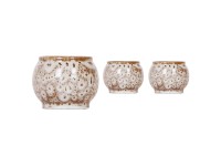 Keramický kvetináč Safari béžový pr. 6 x 5 cm