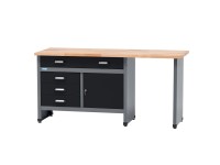 Küpper Dielenský pracovný stôl 12039, 1 dvierka/4 zásuvky 84 x 170 x 60 cm