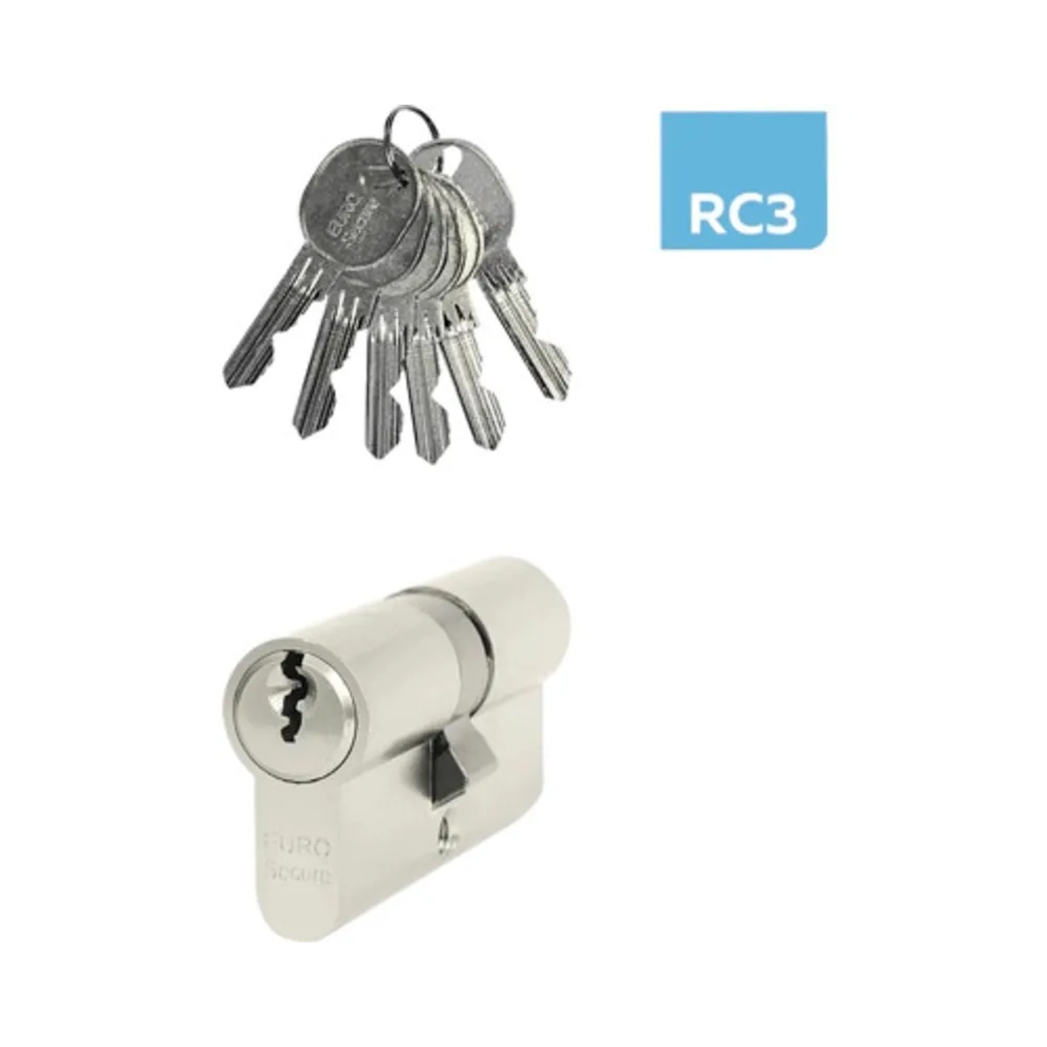 E-shop Richter Czech EURO Secure Bezpečnostná vložka 30/35, 9 kľúčov, matný nikel, 3 ks