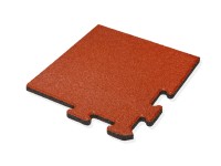 MAX3 Gumová dlažba PUZZLE rohový diel červená 500 x 500 x 25 mm
