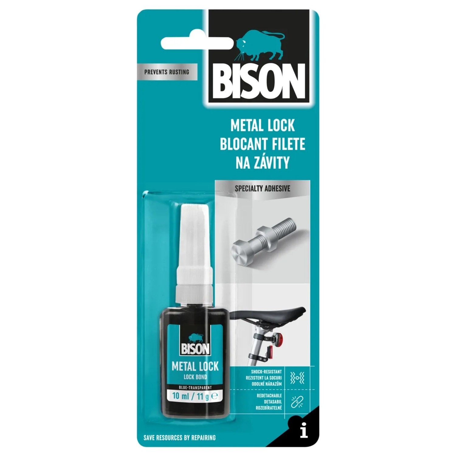E-shop BISON Lepidlo na skrutky METAL LOCK 10 ml