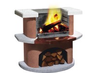 Buschbeck Záhradný grilovací bar Bologna, biela/terakota, 110 x 65 x 93 cm