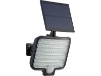 Nástenný solárny LED reflektor s det. pohybu, 5 W, 550 lm, IP44, denná biela