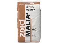 Murovacia malta na steny a priečky z klasických materiálov 5 MPa, 20 kg Murovacia malta na steny a priečky z klasických materiálov 5 MPa, 20 kg