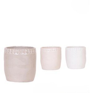 Keramické kvetináče Stones, rôzne farby, priemer kvetináča cca 9 cm.