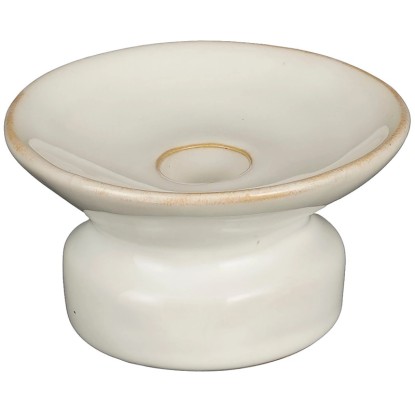 Mica Decorations Svietnik keramický biely pr. 10,5 x 6 cm