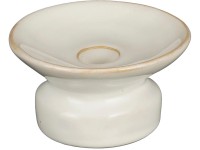 Mica Decorations Svietnik keramický biely pr. 10,5 x 6 cm