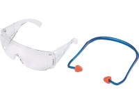 LUX-TOOLS Súprava ochranných okuliarov a chrániče sluchu