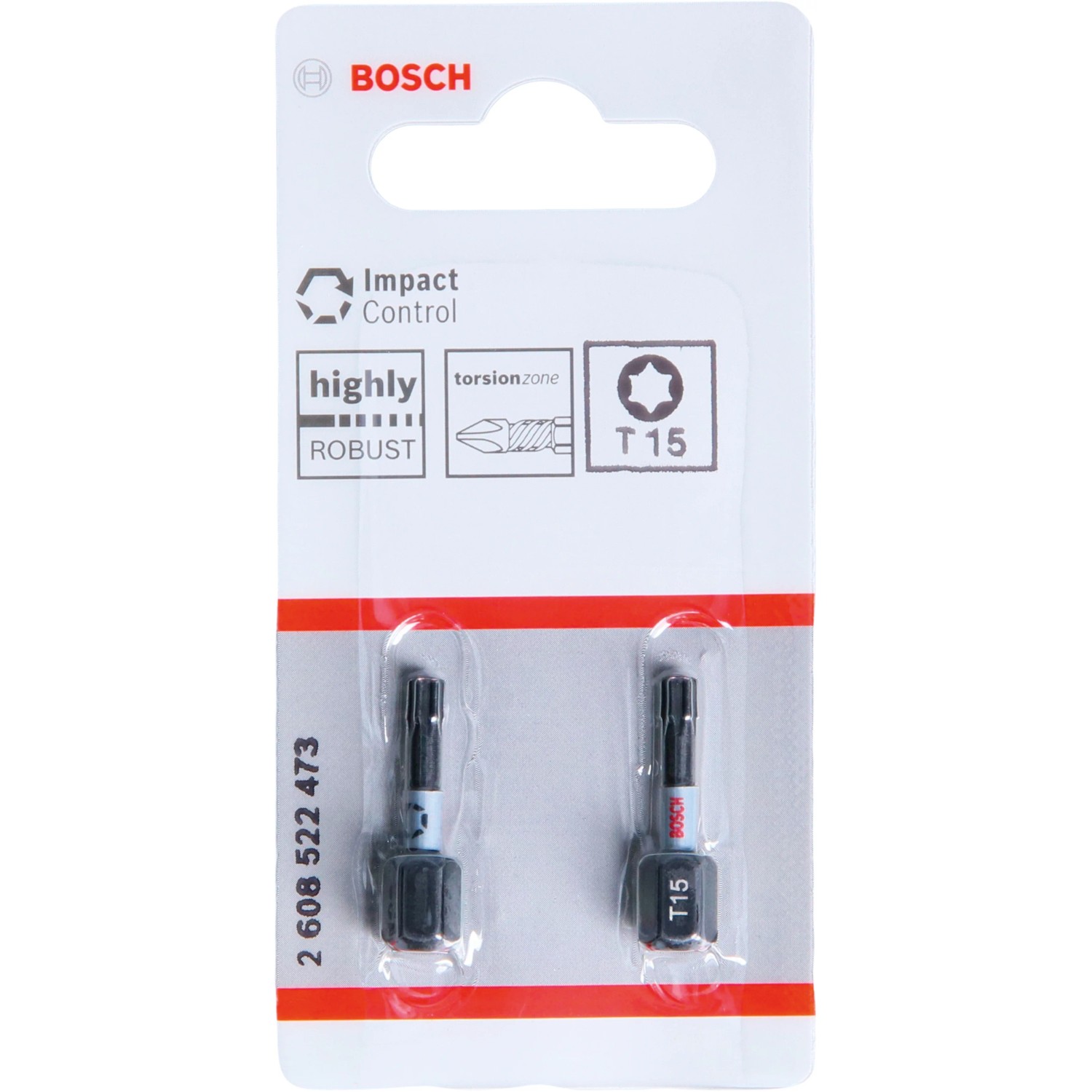 E-shop Bosch Bity skrutkovacie T15 Impact Control, 2 ks