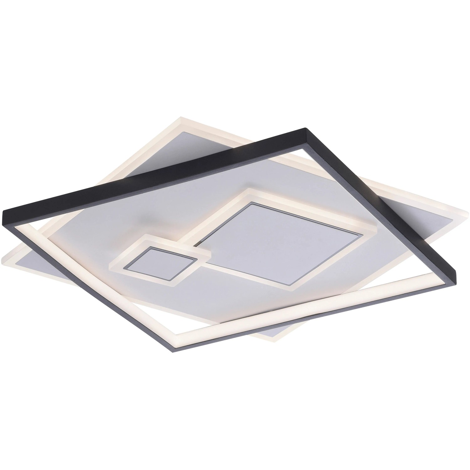 E-shop Paul Neuhaus LED stropné svietidlo MAILAK hranaté biele 57 x 57 cm