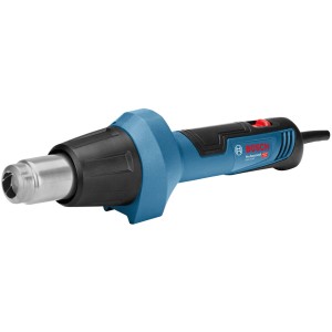 Teplovzdušná pištoľ Bosch Professional GHG 20-60 v krabici, modro-čierna.
