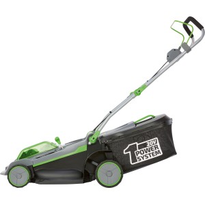 LUX-TOOLS Akumulátorová kosačka A-RM-2x20/43 set s akumulátorom, šírka záberu 43 cm a zberný kôš.