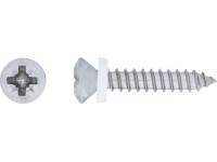 Parapetná skrutka so šošovkovou hlavou PZ2 plný závit oceľ A2 3,9 x 19 mm, 10 ks
