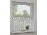 Sehlbach Vitrážová záclona so skrytými pútkami, biela 140 x 60 cm