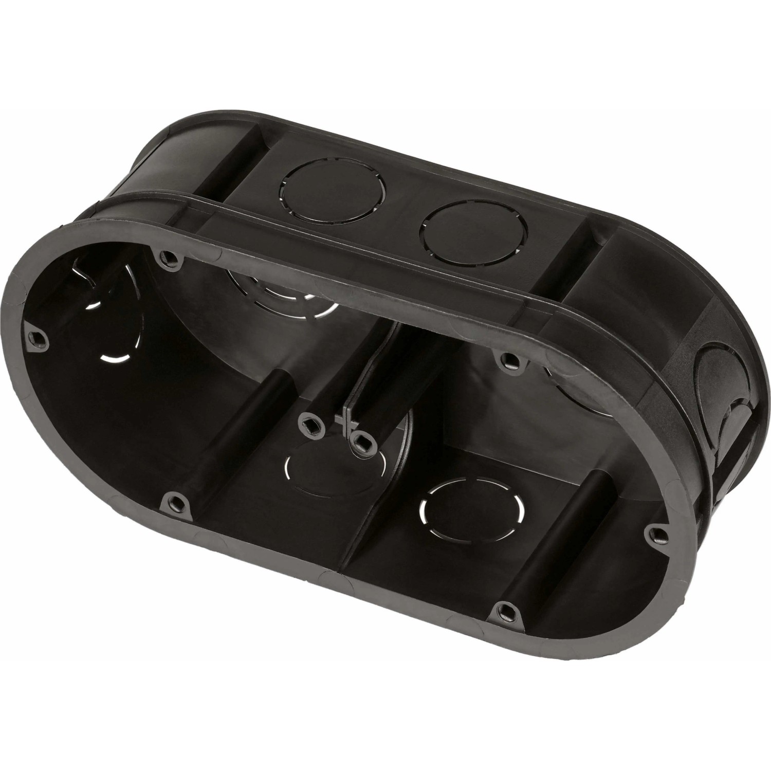 E-shop Kombi Prístrojová krabica dvojitá 150 mm x 60 mm, IP20 čierna