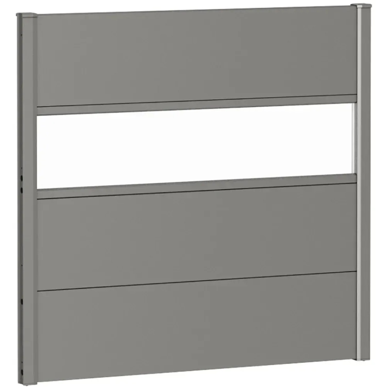 E-shop Biohort Plný plot s čiastočným presklením, kremeňovo sivý, 100 x 90 cm