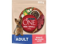 Purina One Granule pre psov Mini/Small Dog Adult hovädzie s ryžou 800 g