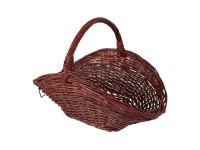 PARKANEX Prútený kôš na drevo oválny - tmavý