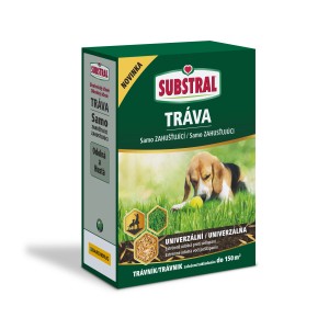 Balenie trávneho semena t.b.t. od Substral s obrázkom psa.