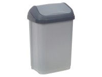 Kôš na odpadky Swing-Bin, strieborný, 10 l