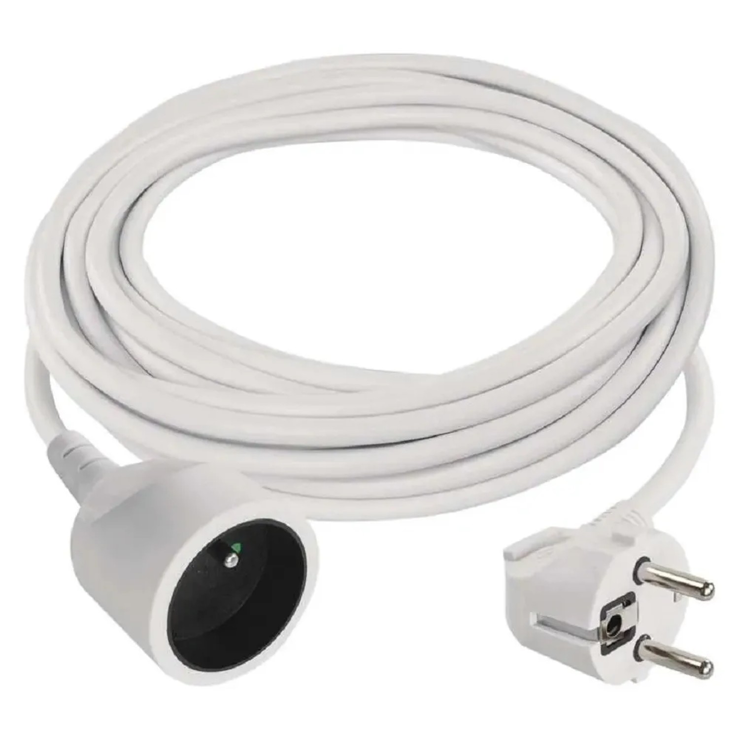 E-shop EMOS Predlžovací kábel biely s 1 zásuvkou/zástrčkou, max. 10 A/2300 W, 5 m