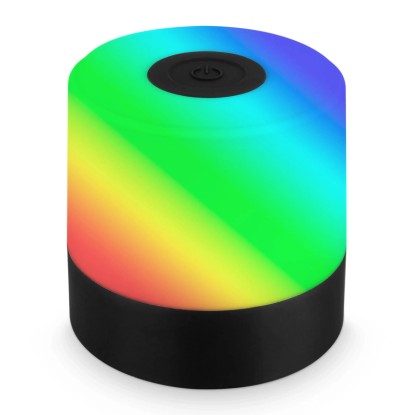 Briloner Dobíjacia stolná lampa 1,5W 100lm 2700K+RGB IP44 čierna pr. 7 x 7 cm