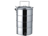 Nerezový jedlonosič 4-dielny, uzáver spona, pr. 14 cm