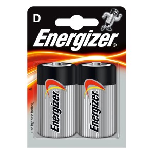 Alkalické batérie Energizer D Mono, 2 kusy. Spoľahlivý zdroj energie pre zariadenia s nízkou spotrebou.