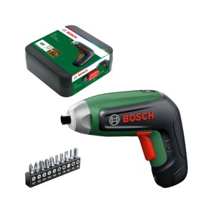 Akumulátorový skrutkovač Bosch IXO 8 zeleno-čierny s 10 bitmi a balením. Kompaktné aku náradie.