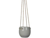 Mica Decorations Závesný keramický kvetináč Resa, sv. sivá, pr. 13,5 x 11,5 cm