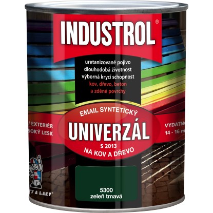 INDUSTROL Email na kov a drevo S2013 UNIVERZÁL 5400 zeleň tmavá 750 ml