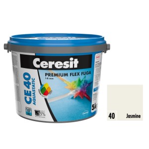 Ceresit CE 40 Flexfuge Jasmine, farba 40, v 5 kg vedre. Vhodné na škárovanie dlaždíc.